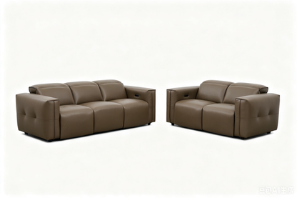 Ember Power Reclining Sofa & Loveseat (Brown)