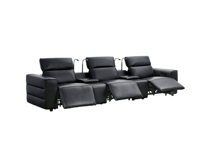 Diamante Power Home Theater Recliner Row (Black)