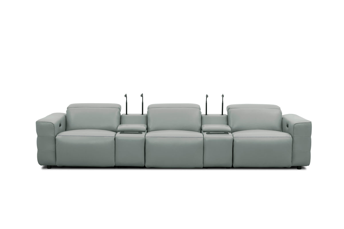 Diamante Grey recliner row