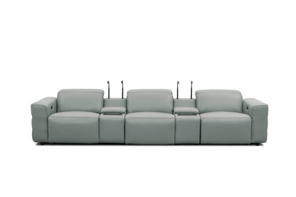Diamante Power Home Theater Recliner Row (Grey)