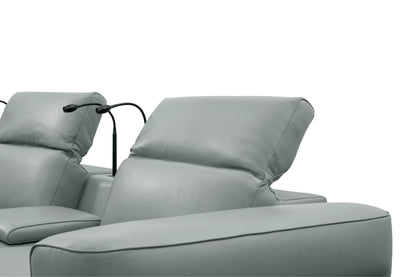 Diamante Power Home Theater Recliner Row (Grey)