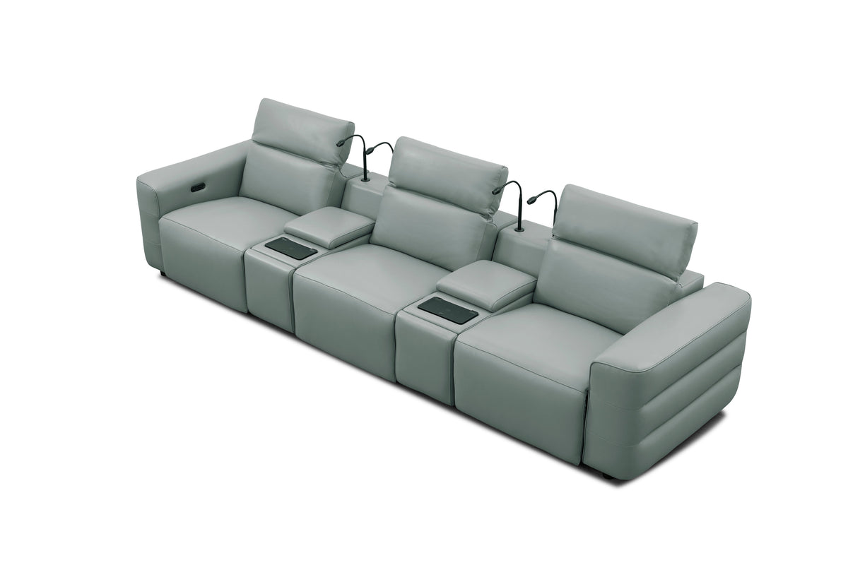 Diamante Grey recliner row