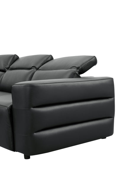 Holly Power Reclining Corner Sectional (Black)