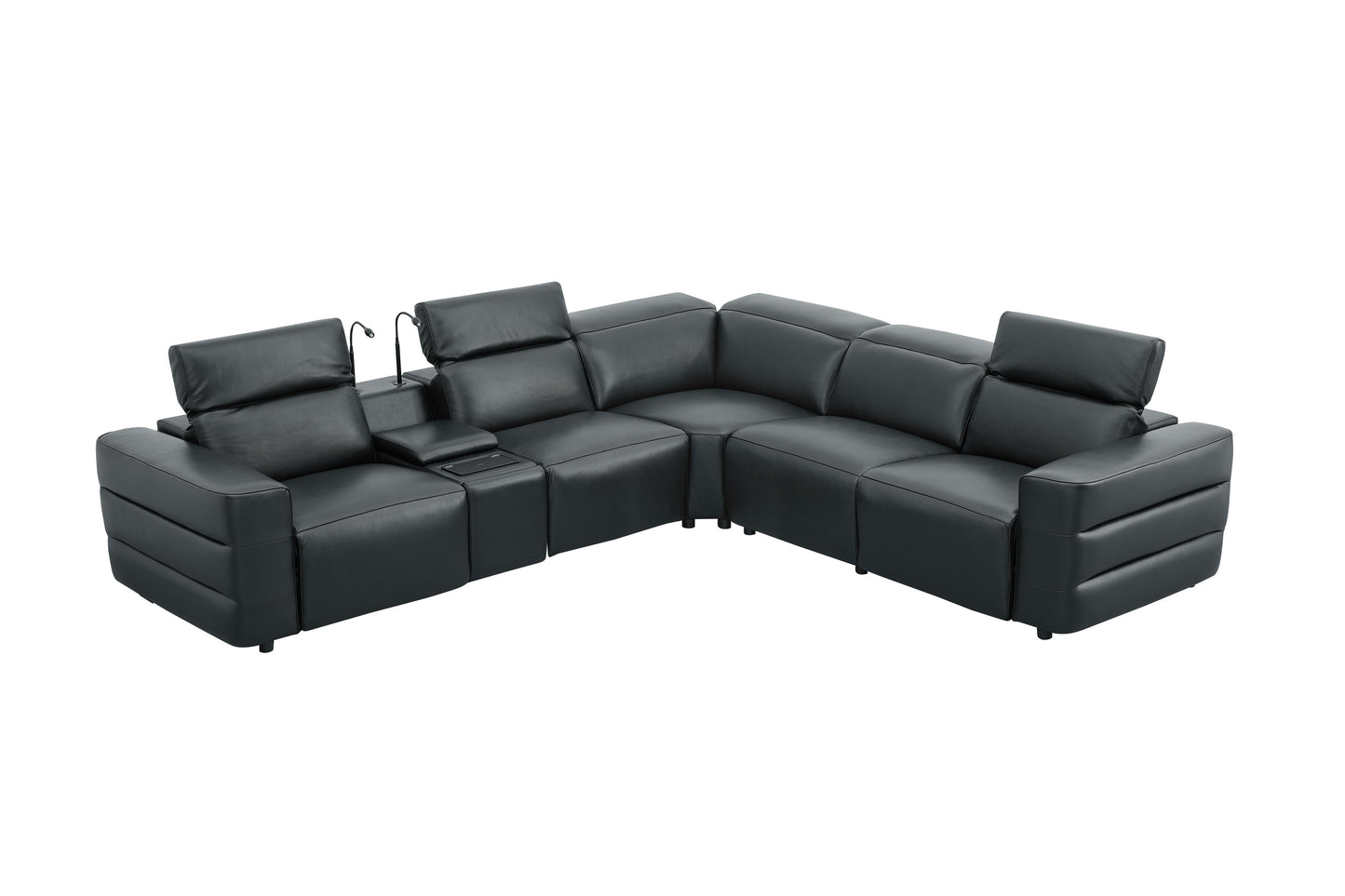 Holly Power Reclining Corner Sectional (Black)