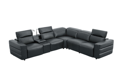 Holly Power Reclining Corner Sectional (Black)