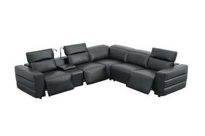 Holly Power Reclining Corner Sectional (Black)