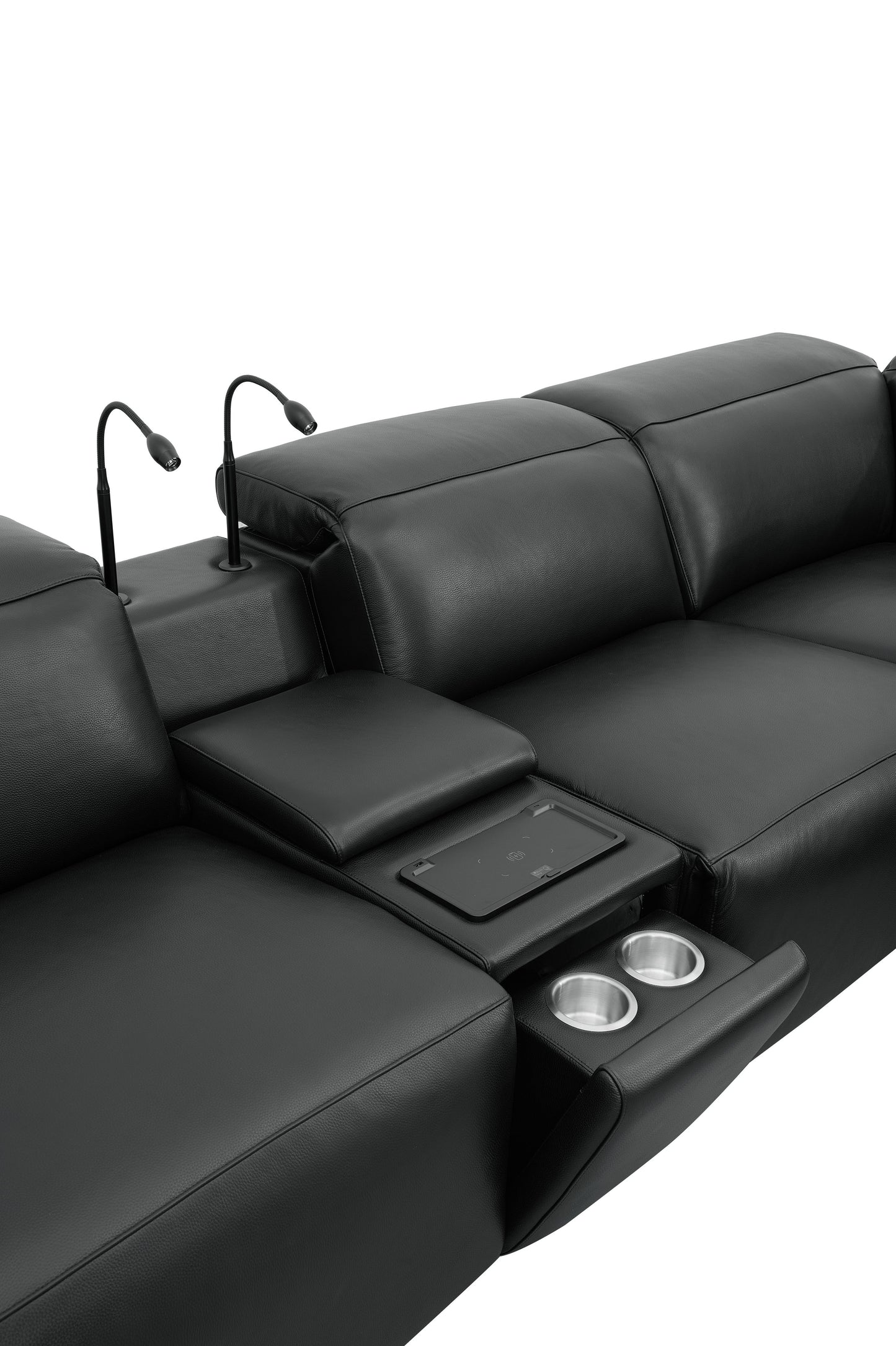 Holly Power Reclining Corner Sectional (Black)