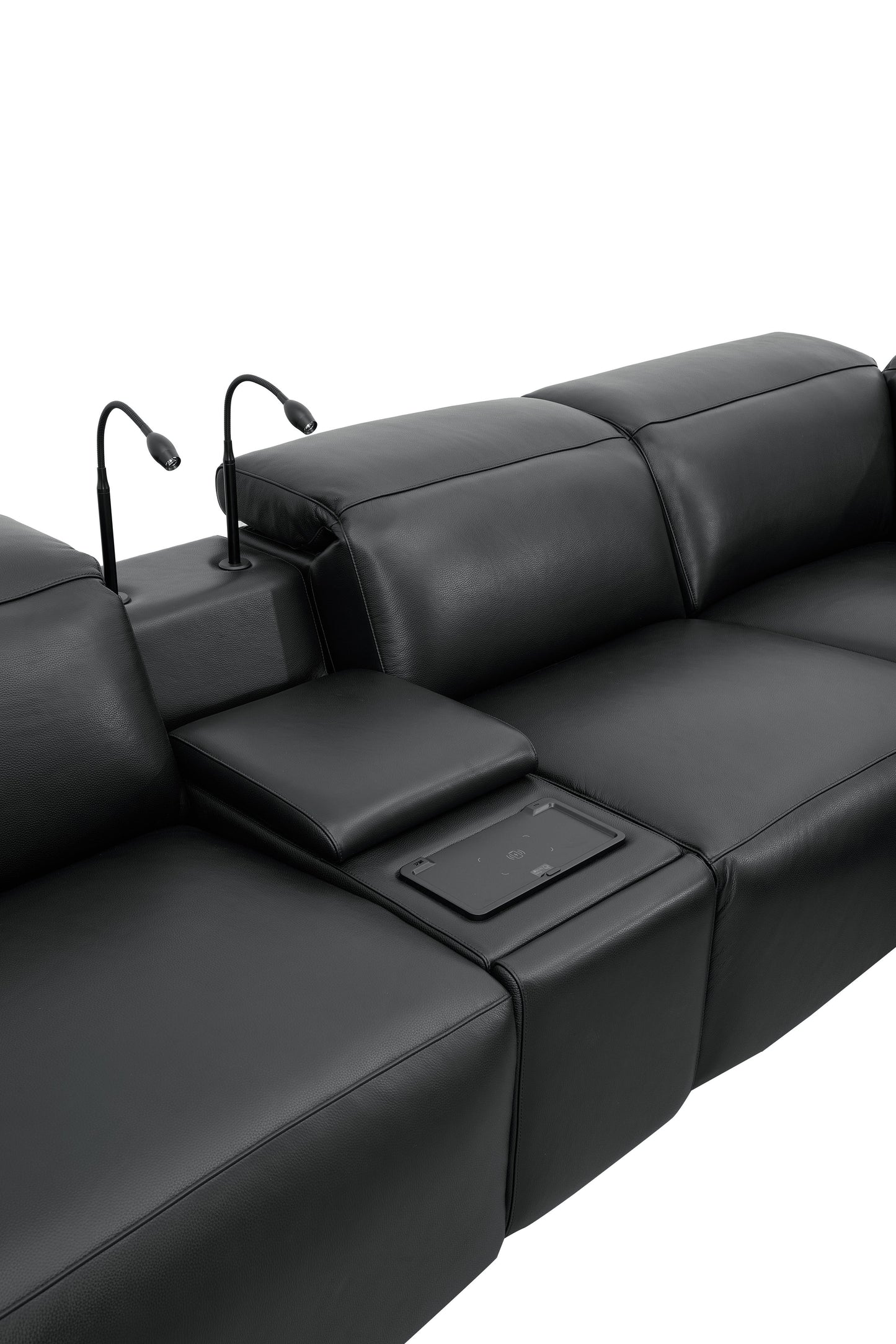 Holly Power Reclining Corner Sectional (Black)