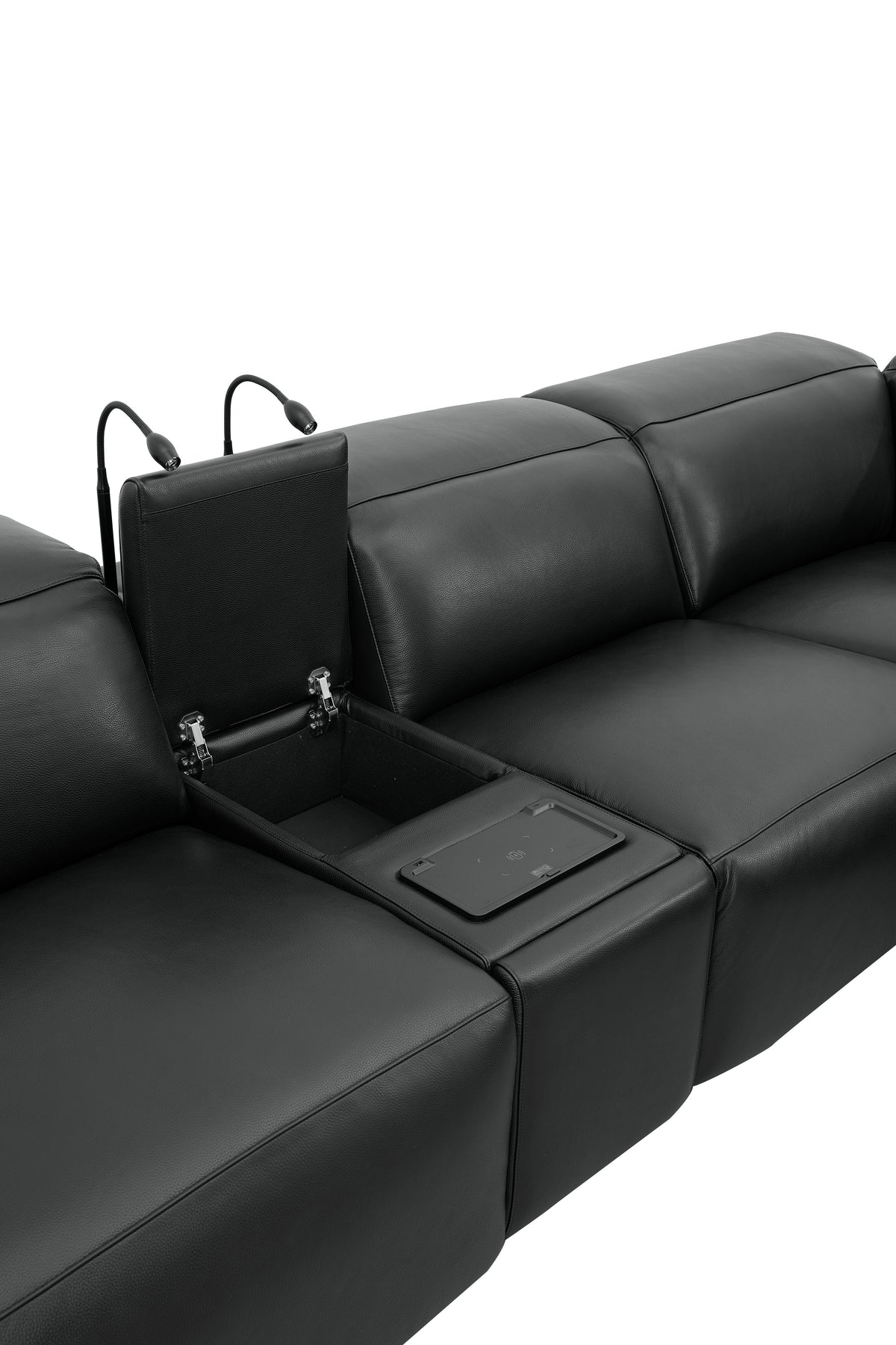 Holly Power Reclining Corner Sectional (Black)