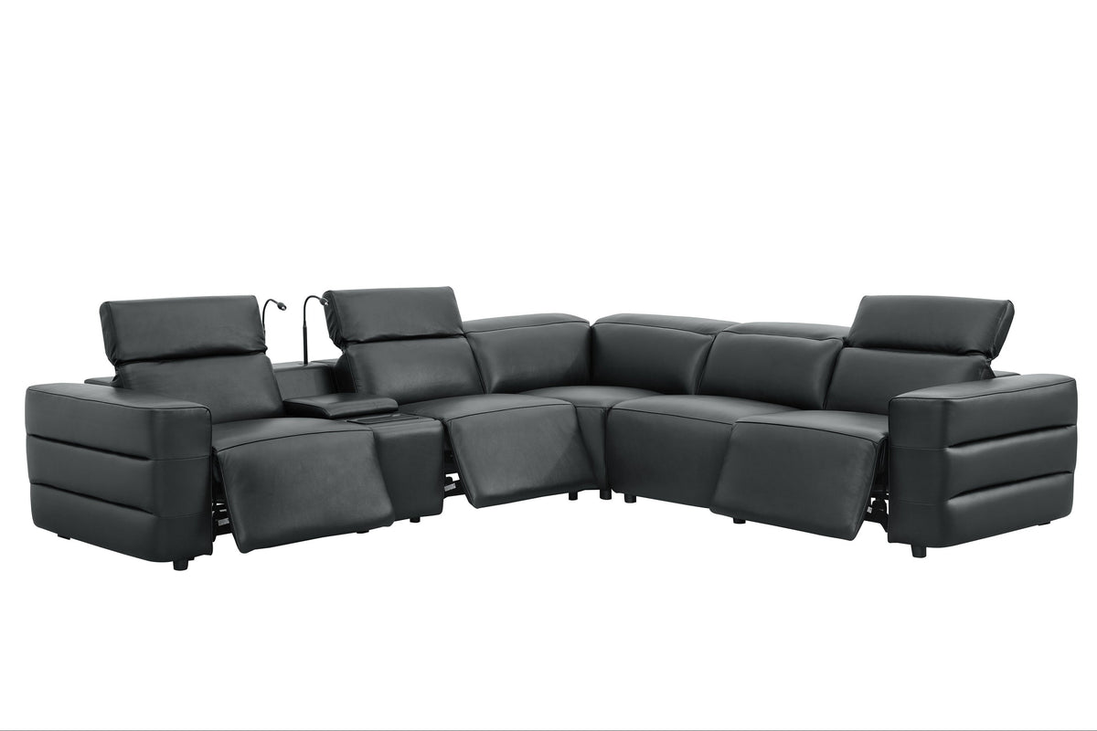 Holly Power Reclining Corner Sectional (Black)