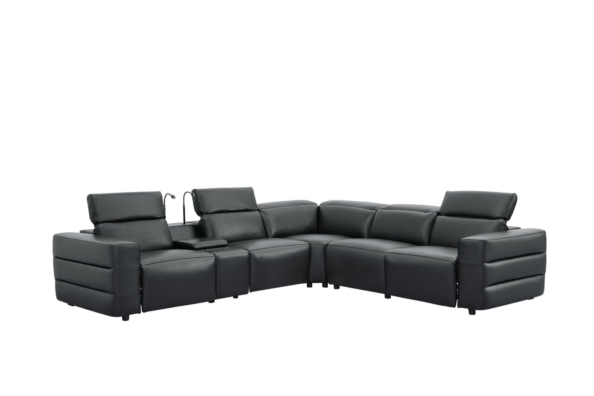 Holly Power Reclining Corner Sectional (Black)