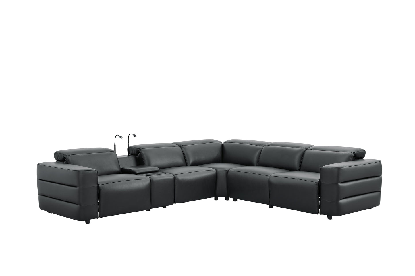 Holly Power Reclining Corner Sectional (Black)