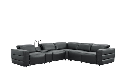 Holly Power Reclining Corner Sectional (Black)