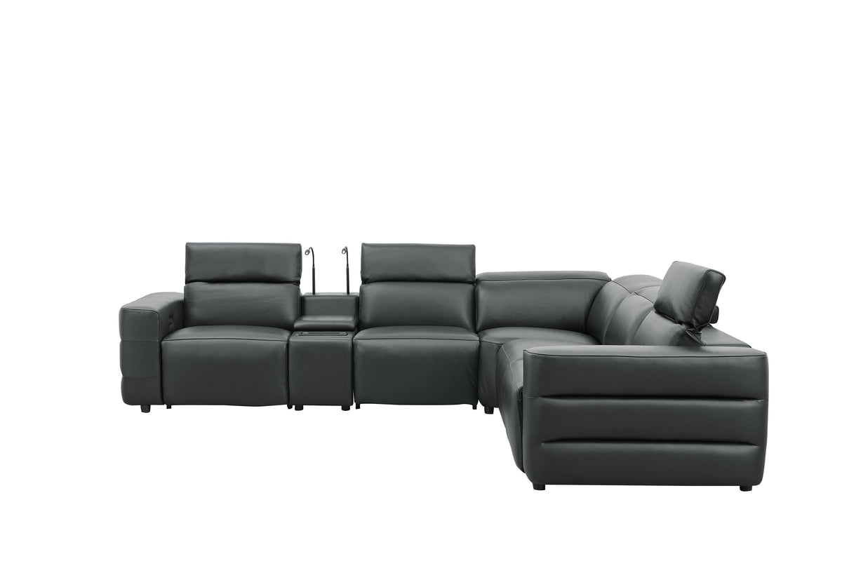 Holly Power Reclining Corner Sectional (Black)