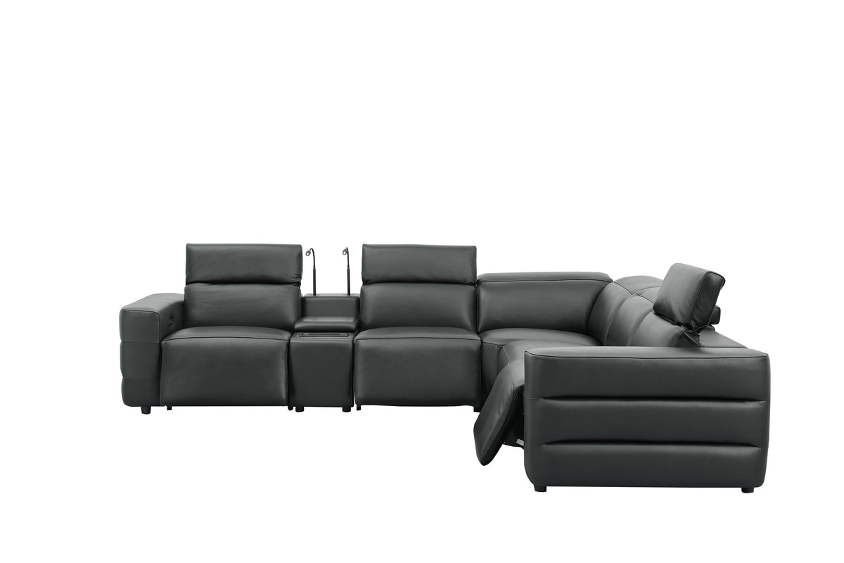 Holly Power Reclining Corner Sectional (Black)