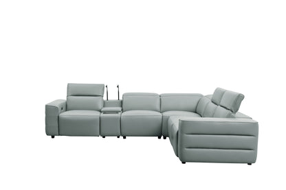 Holly Power Reclining Corner Sectional (Grey)