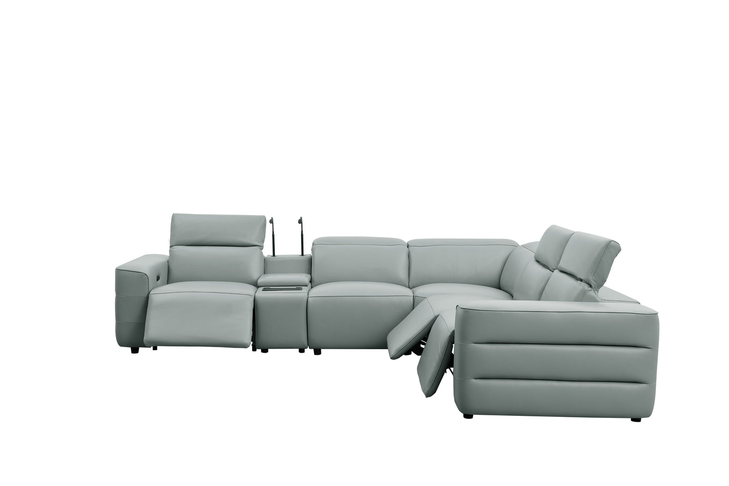 Holly Power Reclining Corner Sectional (Grey)