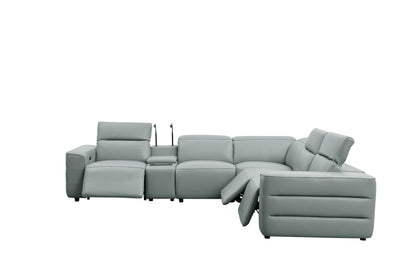 Holly Power Reclining Corner Sectional (Grey)