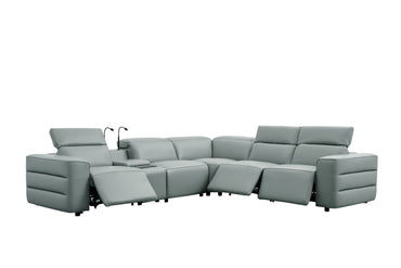 Holly Power Reclining Corner Sectional (Grey)