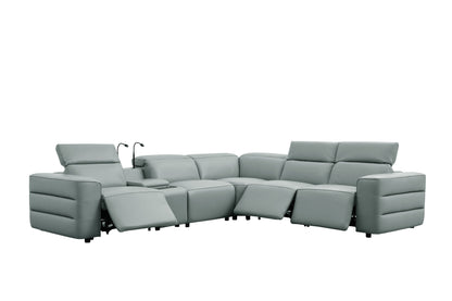Holly Power Reclining Corner Sectional (Grey)