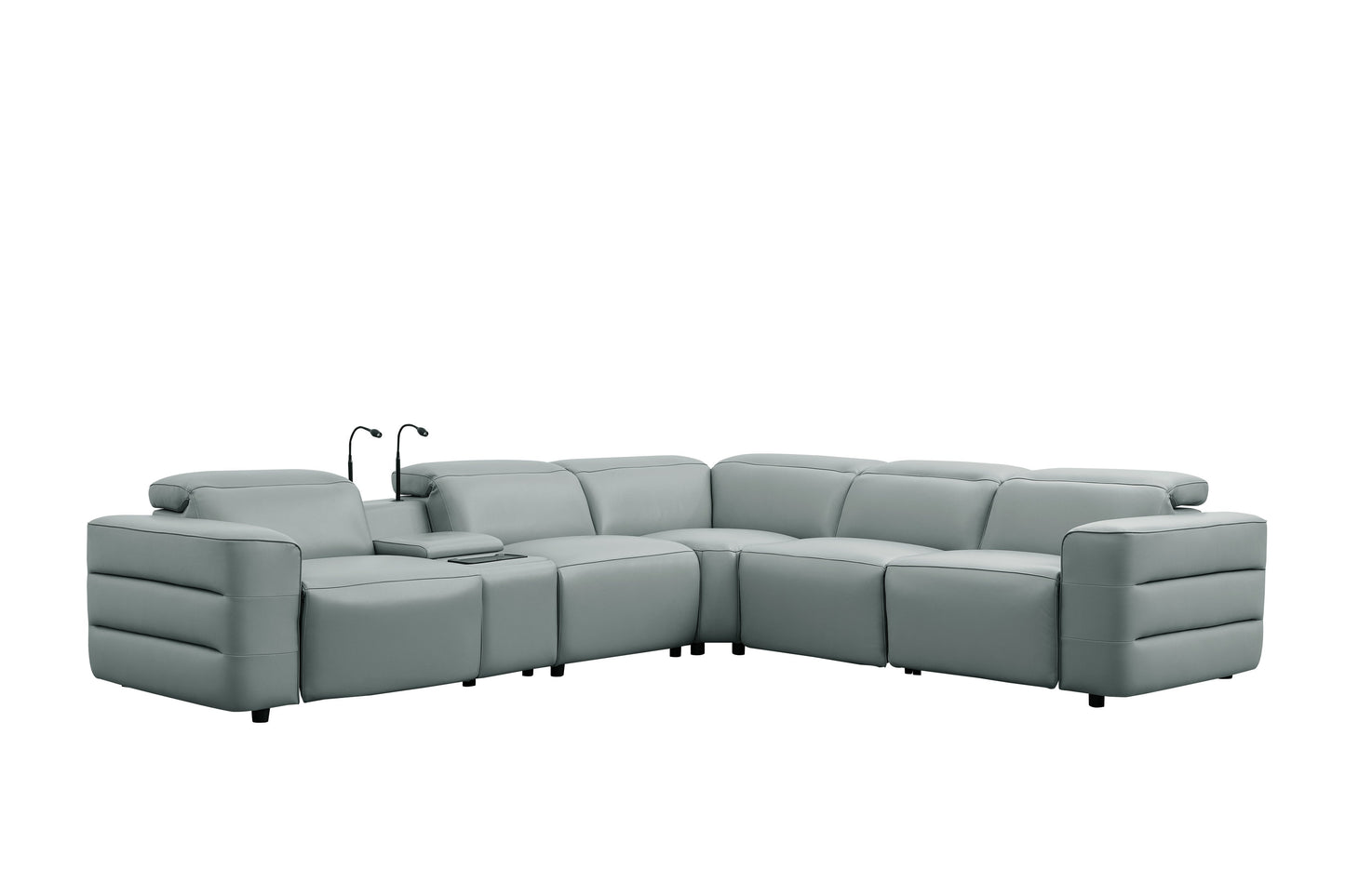 Holly Power Reclining Corner Sectional (Grey)