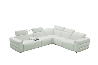 Holly Power Reclining Corner Sectional (White)