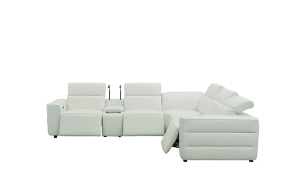 Holly Power Reclining Corner Sectional (White)