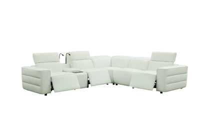 Holly Power Reclining Corner Sectional (White)