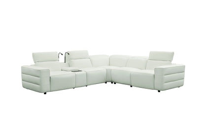 Holly Power Reclining Corner Sectional (White)