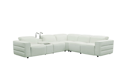Holly Power Reclining Corner Sectional (White)