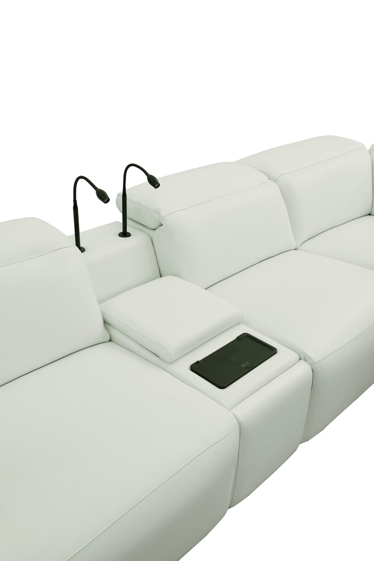 Holly Power Reclining Corner Sectional (White)