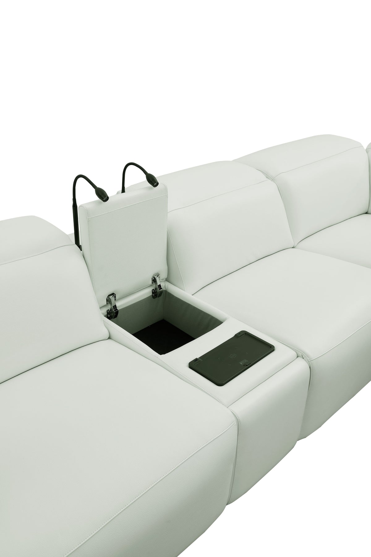 Holly Power Reclining Corner Sectional (White)