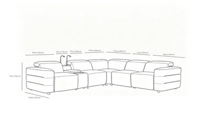 Holly Power Reclining Corner Sectional (Grey)