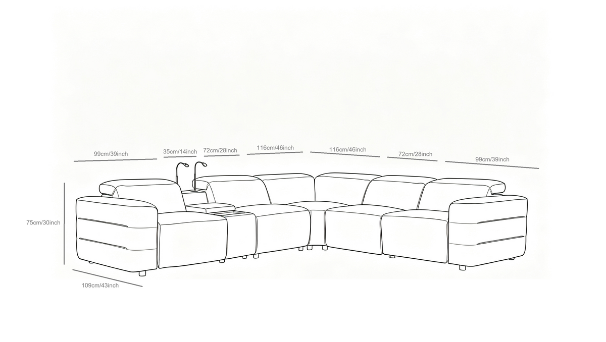 Holly Power Reclining Corner Sectional (White)