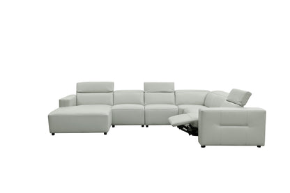 Noel Power Reclining Sectional with Chaise (Grey)