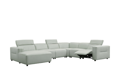 Noel Power Reclining Sectional with Chaise (Grey)