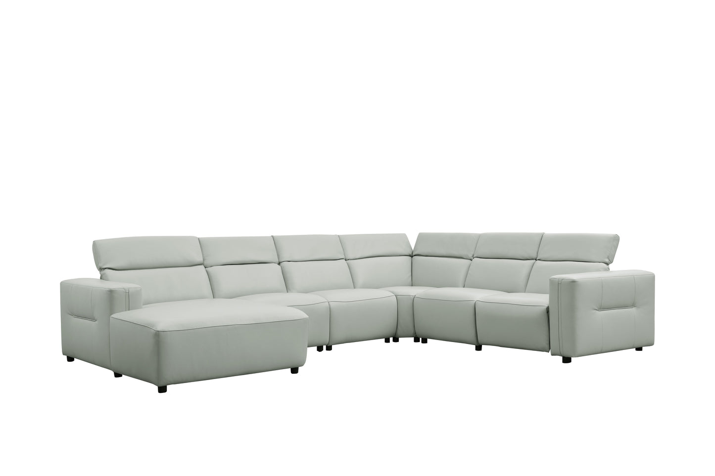 Noel Power Reclining Sectional with Chaise (Grey)