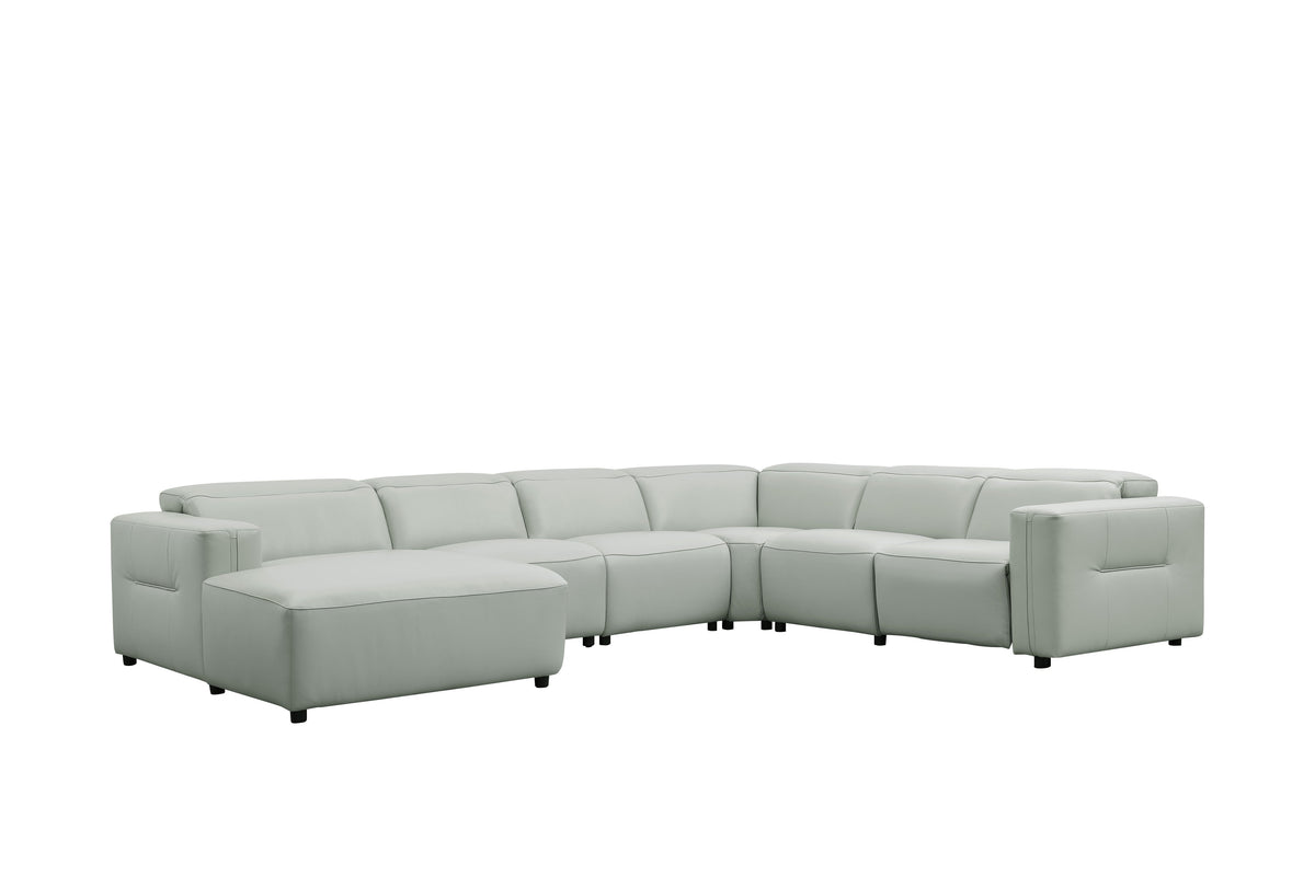 Noel Power Reclining Sectional with Chaise (Grey)