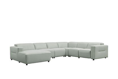 Noel Power Reclining Sectional with Chaise (Grey)