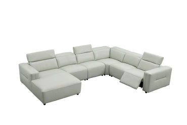 Noel Power Reclining Sectional with Chaise (Grey)