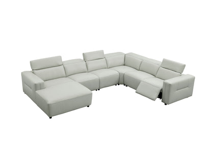 Noel Power Reclining Sectional with Chaise (Grey)