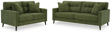 Bixler 2-Piece Sofa and Loveseat - Olive