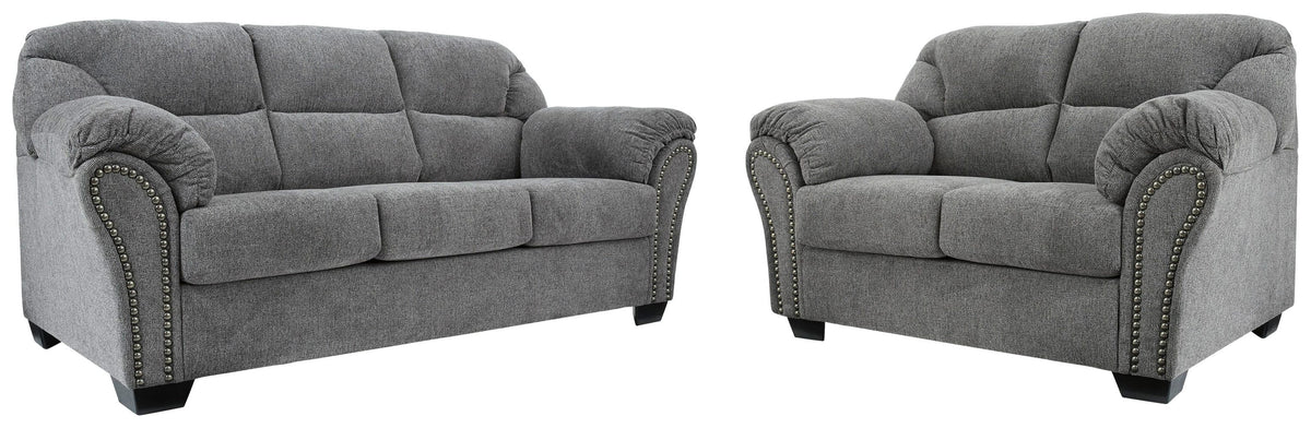 Allmaxx 2-Piece Sofa and Loveseat - Pewter