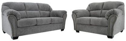 Allmaxx 2-Piece Sofa and Loveseat - Pewter