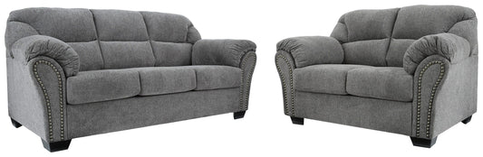 Allmaxx 2-Piece Sofa and Loveseat - Pewter