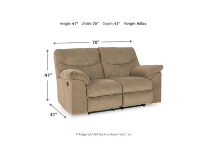 Alphons Manual Reclining Loveseat - Briar