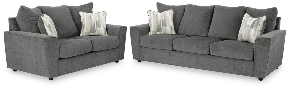 Stairatt 2-Piece Sofa and Loveseat - Gravel