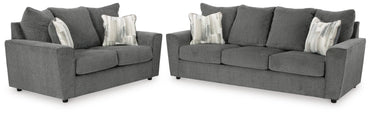 Stairatt 2-Piece Sofa and Loveseat - Gravel
