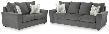 Stairatt 2-Piece Sofa and Loveseat - Gravel