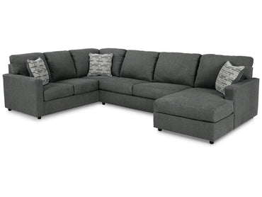 Springfield 3-Piece Sectional with Chaise - Charcoal